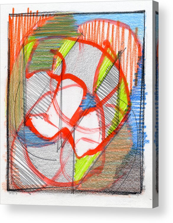 Abstract Acrylic Print featuring the drawing Untitled #146 by Chris N Rohrbach