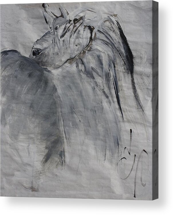Wild Horse Acrylic Print featuring the painting Alluring by Elizabeth Parashis