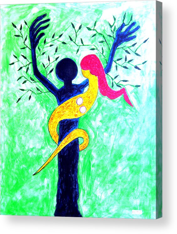  Acrylic Print featuring the painting Amour by Narayanan Ramachandran