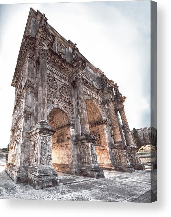 Arch Of Constantine Acrylic Print featuring the photograph Arch of Constantine by S Paul Sahm