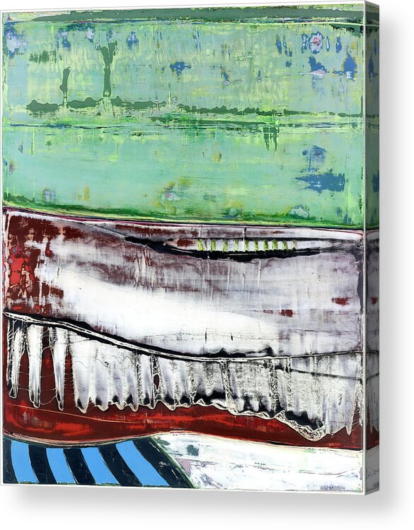 Fine Art Prints Acrylic Print featuring the painting Art Print Abstract 97 by Harry Gruenert