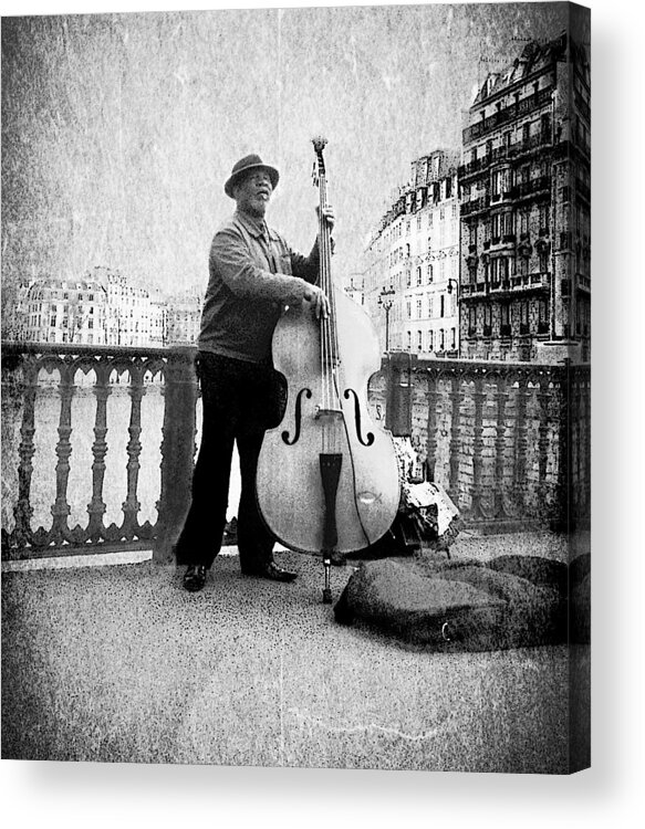 Black Acrylic Print featuring the photograph Blues Man II by Louise Fahy