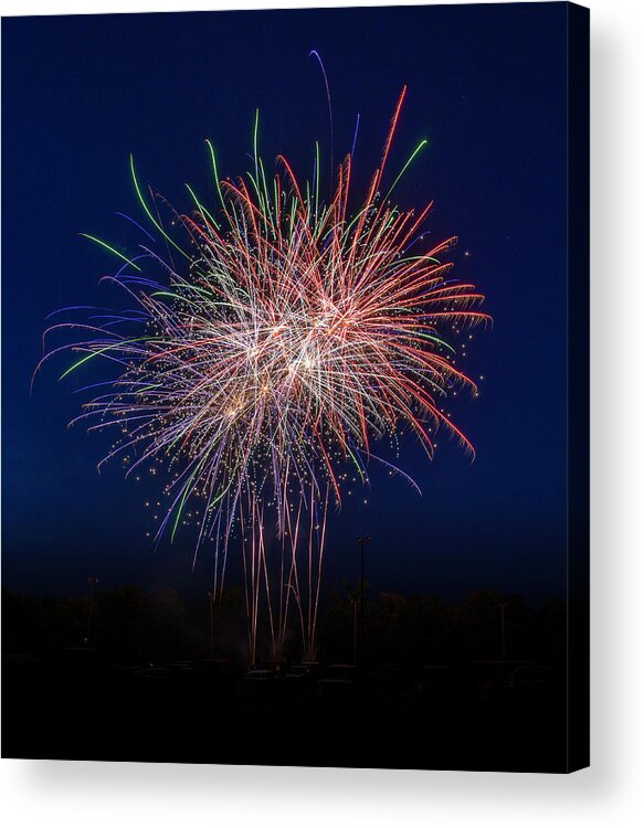 Fireworks Acrylic Print featuring the photograph Bombs Bursting In Air by Harry B Brown