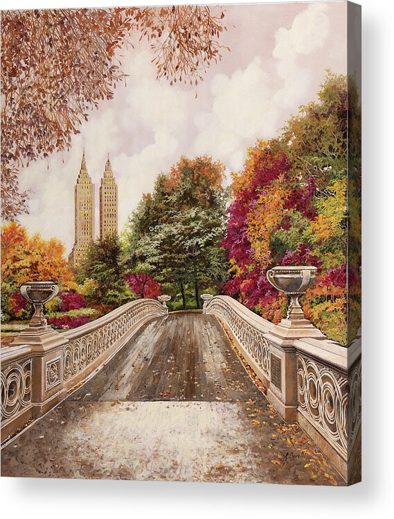 New York Acrylic Print featuring the painting Central Park by Guido Borelli