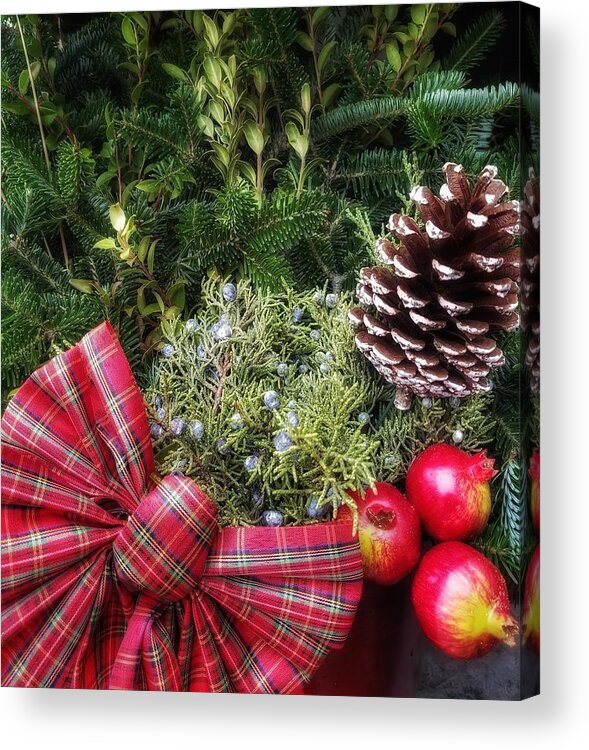Christmas Acrylic Print featuring the photograph Christmas Arrangement by Mary Capriole