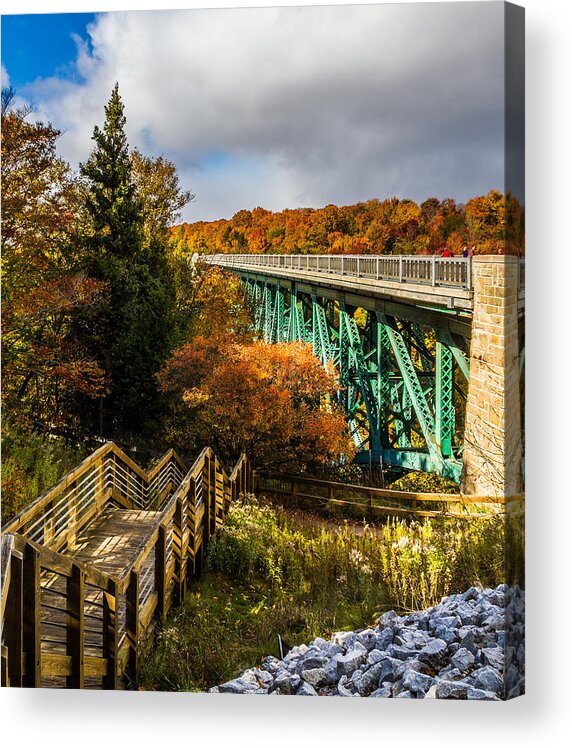 Cut River Bridge Acrylic Print featuring the photograph Colors at cut river bridge by Joe Holley