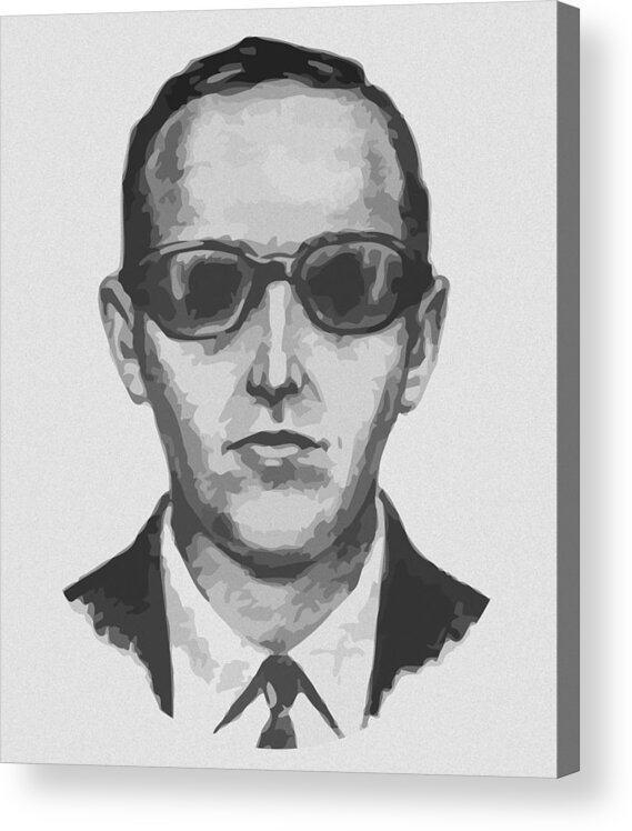 Db Cooper Acrylic Print featuring the painting DB Cooper by War Is Hell Store