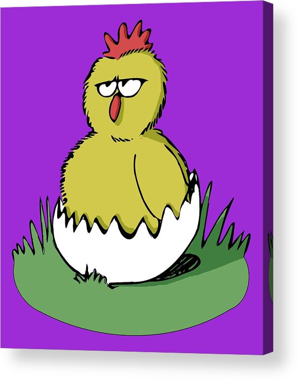 Easter Acrylic Print featuring the digital art Easter Chicken by Piotr Dulski