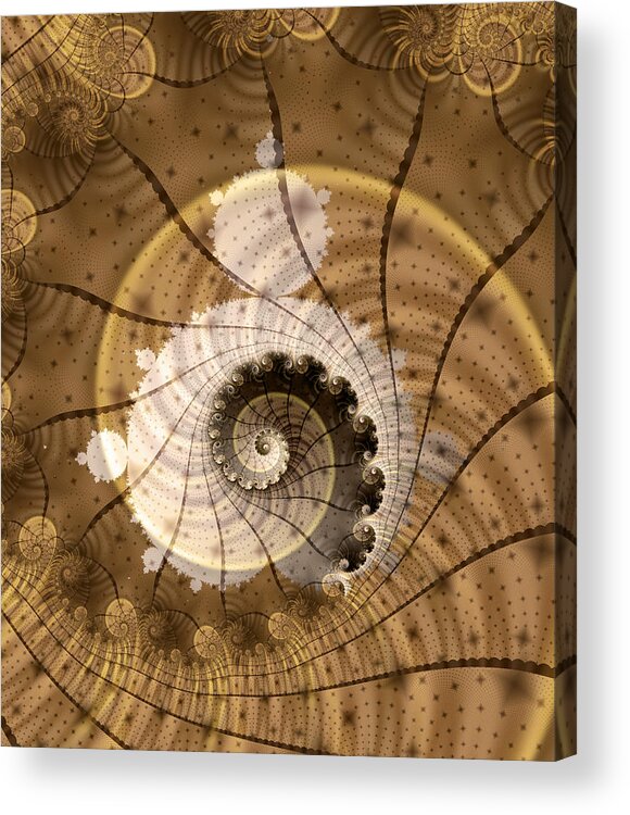 Fractal Acrylic Print featuring the digital art Fossil by David April