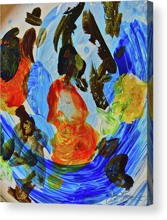 Abstract Painting Acrylic Print featuring the painting Intuitive painting 215 by Joan Reese