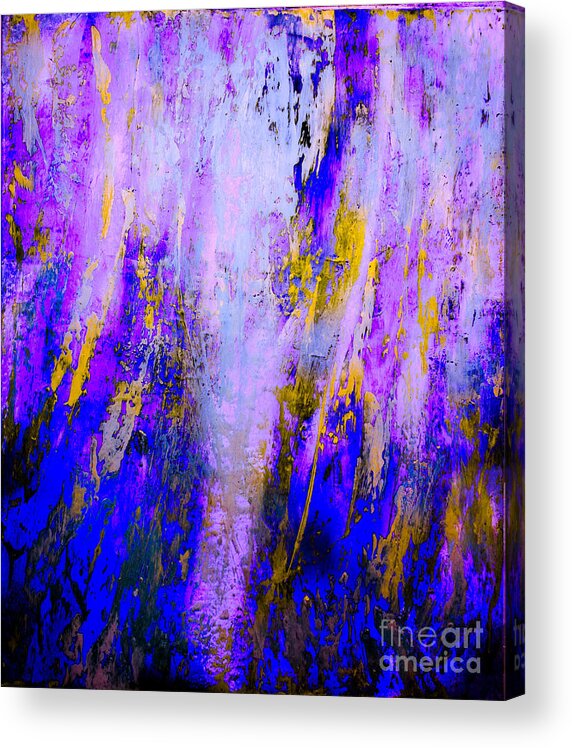 Painting-abstract Acrylic Acrylic Print featuring the painting Light Shining Through My Window Of Lavender and Gold by Catalina Walker