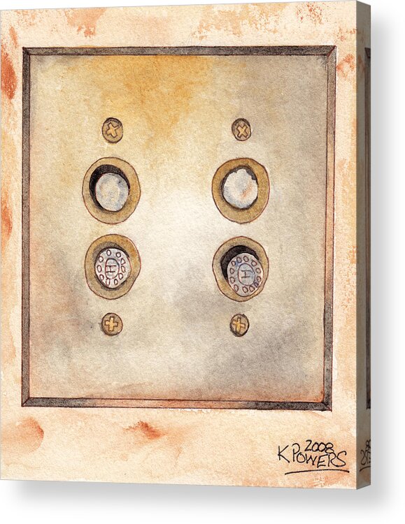 Lightswitch Acrylic Print featuring the painting Lightswitch by Ken Powers