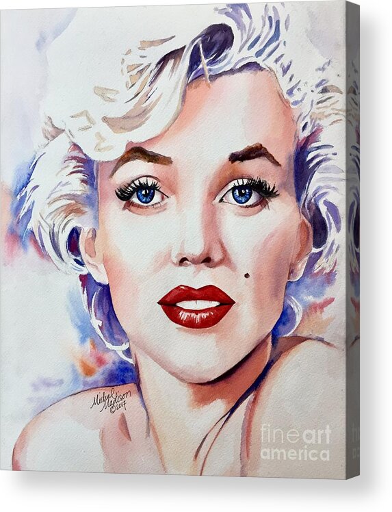 Marilyn Monroe Acrylic Print featuring the painting Marilyn Monroe by Michal Madison