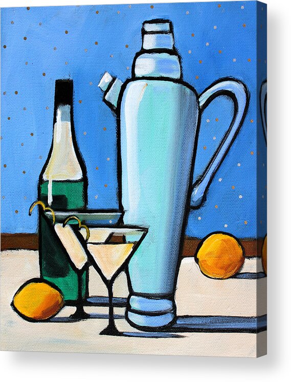 Martini Acrylic Print featuring the painting Martini Night by Toni Grote