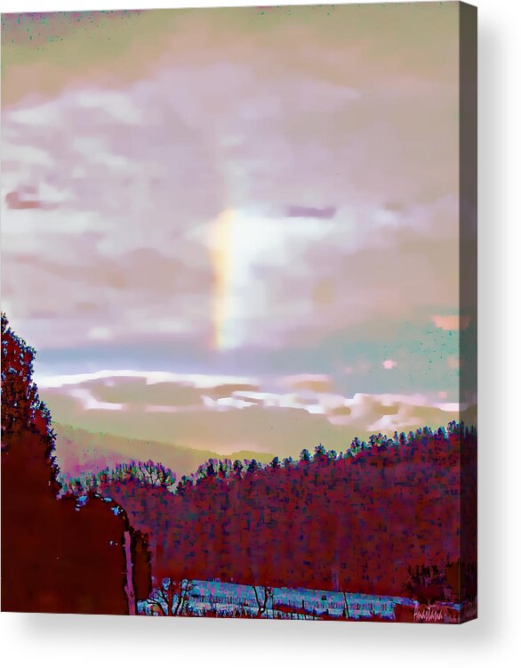 Landscape Acrylic Print featuring the photograph New Year's Dawning Fire Rainbow by Anastasia Savage Ealy