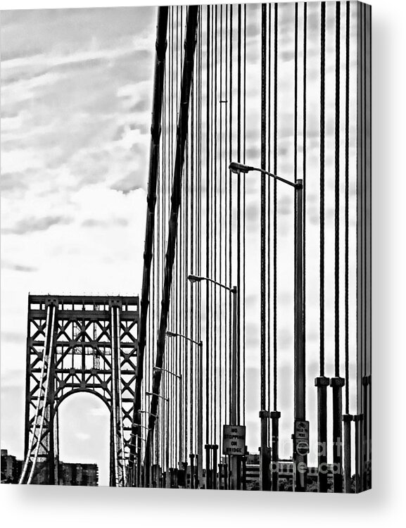 Architecture Acrylic Print featuring the photograph New York Bridge by Marcia Lee Jones