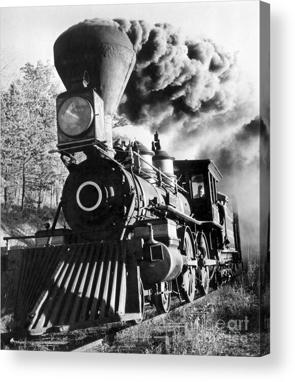 1862 Acrylic Print featuring the photograph Railroad: Locomotive by Granger