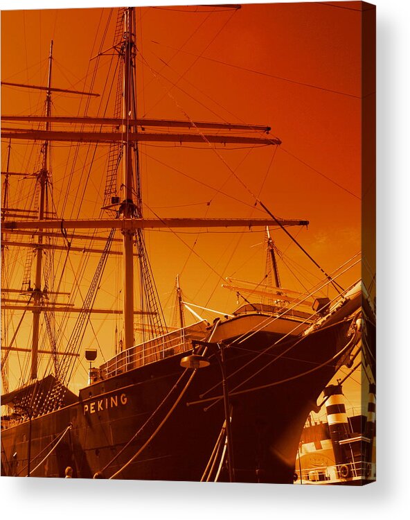Ocean Acrylic Print featuring the photograph Sailin out of here by Julie Lueders 