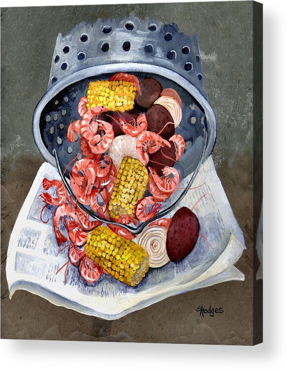 Louisiana Hot Sauce Trio on Black Painting by Elaine Hodges - Fine Art  America