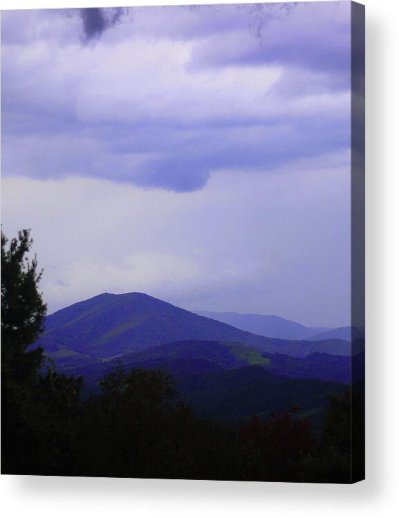 Nature Acrylic Print featuring the photograph Storm at Lewis Fork Overlook 2014a by Cathy Lindsey