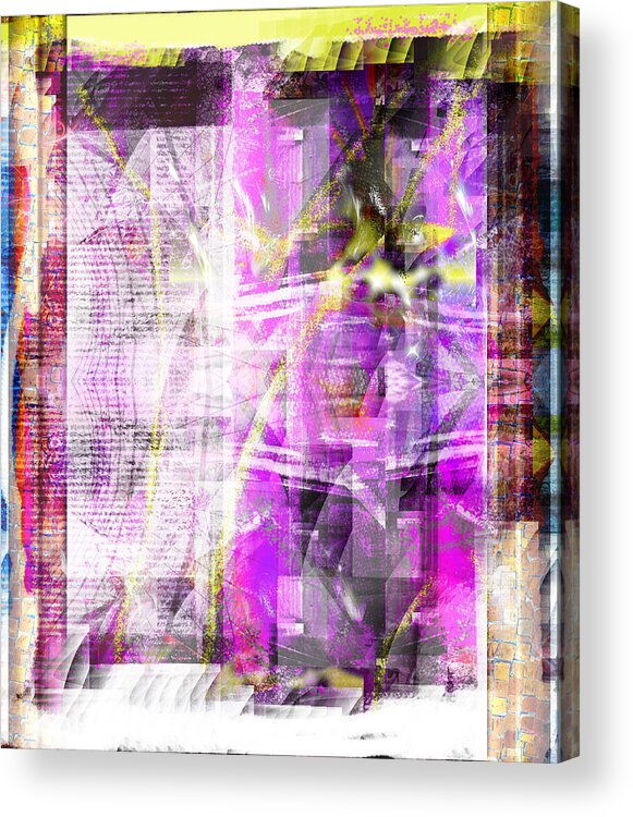 Abstract Acrylic Print featuring the digital art The Bridge.. by Art Di