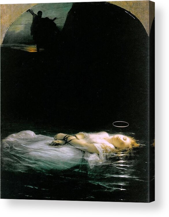 Paul Delaroche - The Young Martyr 1855 Acrylic Print featuring the painting The Young Martyr by MotionAge Designs