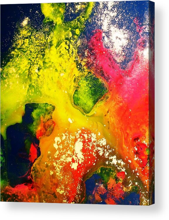 Abstract Acrylic Print featuring the painting Through the Haze of Time Two by Louise Adams