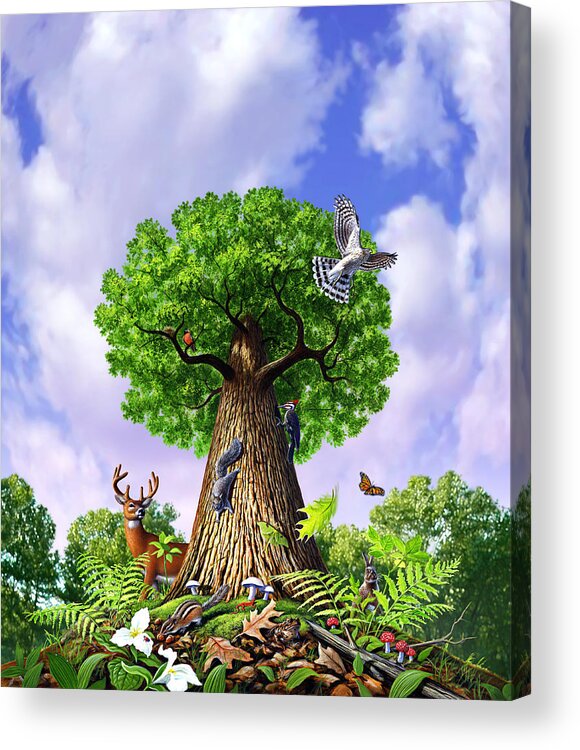 Tree Acrylic Print featuring the painting Tree of Life by Jerry LoFaro