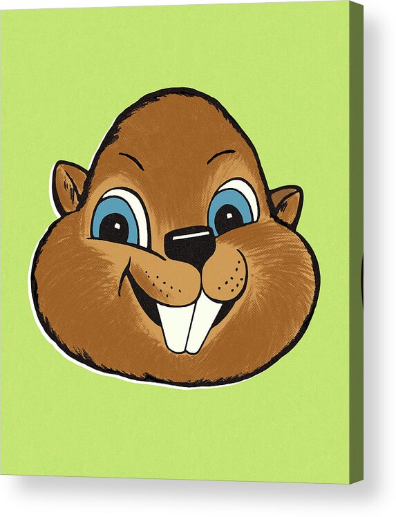 Animal Acrylic Print featuring the drawing Beaver #1 by CSA Images
