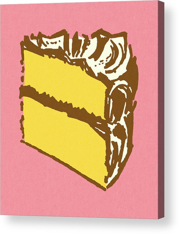 Bake Acrylic Print featuring the drawing Piece of Cake #1 by CSA Images