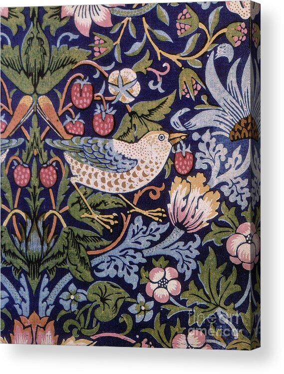 William Acrylic Print featuring the painting Strawberry Thief by William Morris