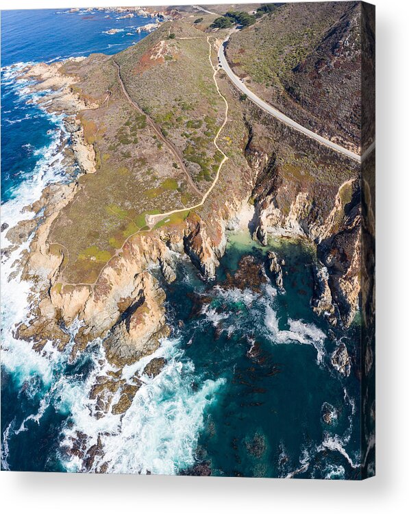 Landscapeaerial Acrylic Print featuring the photograph The Cold, Nutrient-rich Waters #8 by Ethan Daniels