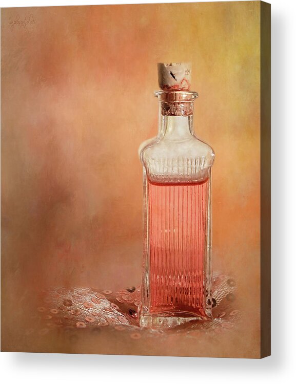 Bottle Acrylic Print featuring the digital art Antique Bottle by Joanna Kovalcsik
