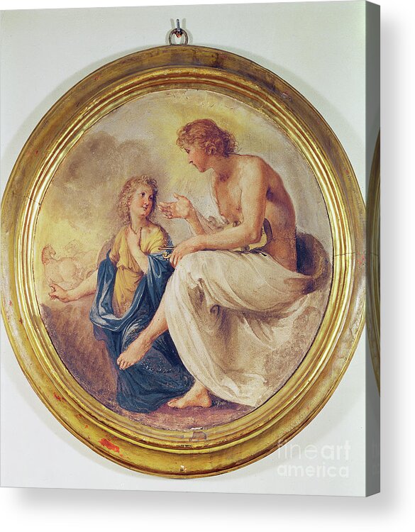 Lyre Acrylic Print featuring the painting Apollo And Phaethon, C.1634 by Giovanni Mannozzi