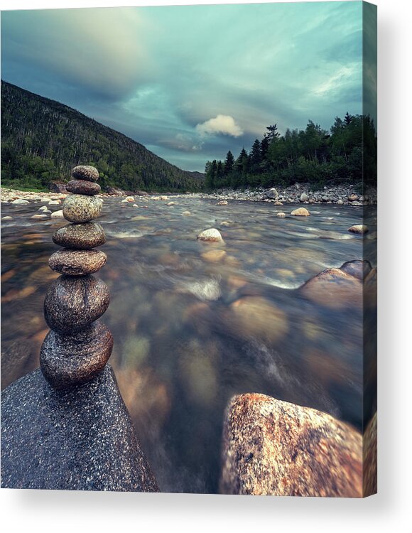 Scenics Acrylic Print featuring the photograph Balance In The River by Shaunl