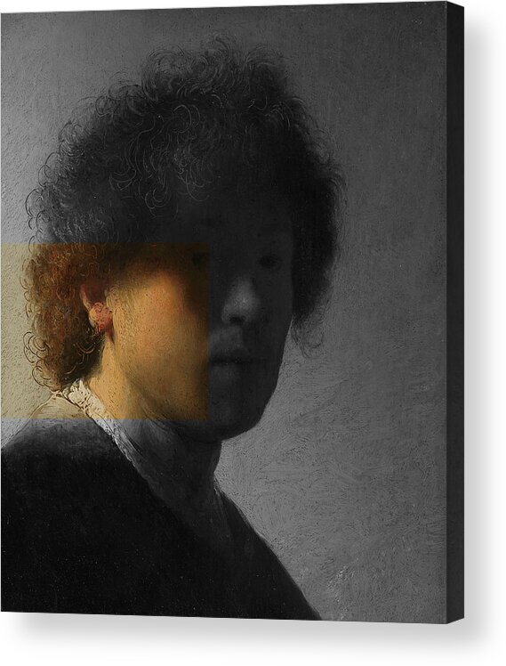 Post Modern Art Acrylic Print featuring the digital art Inv Blend 16 Rembrandt by David Bridburg