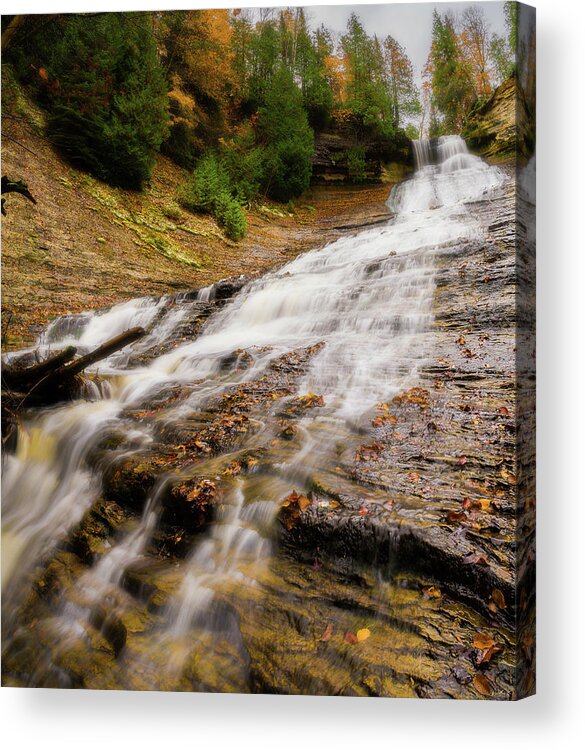 Laughing Acrylic Print featuring the photograph Laughing Whitefish Falls by Owen Weber