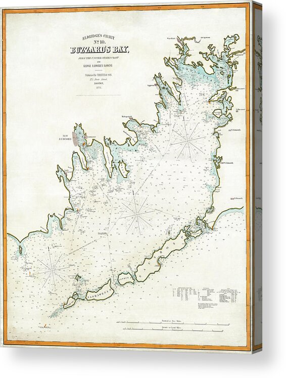 B1019 Acrylic Print featuring the painting Massachusetts: Buzzard's Bay by George Eldridge