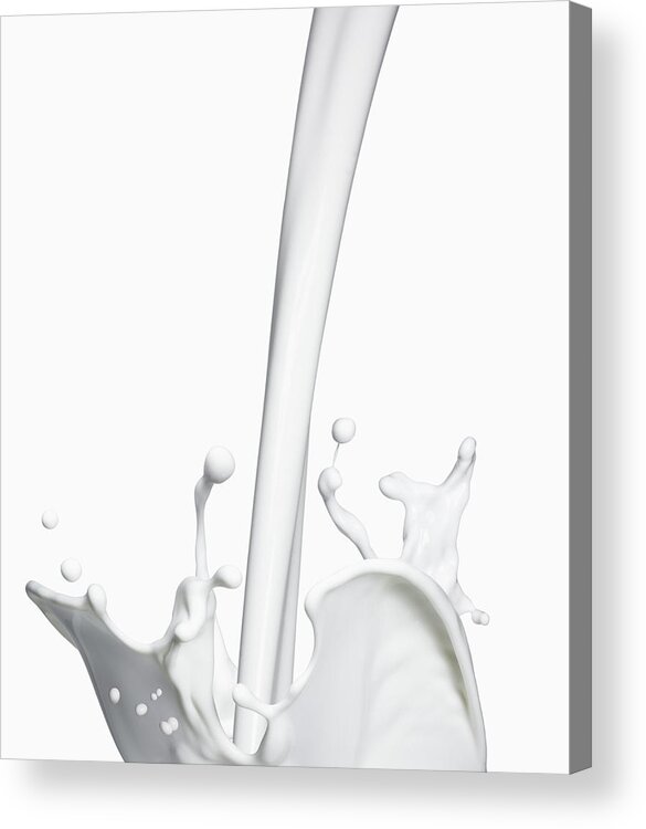 Milk Acrylic Print featuring the photograph Milk Splashing by Jack Andersen