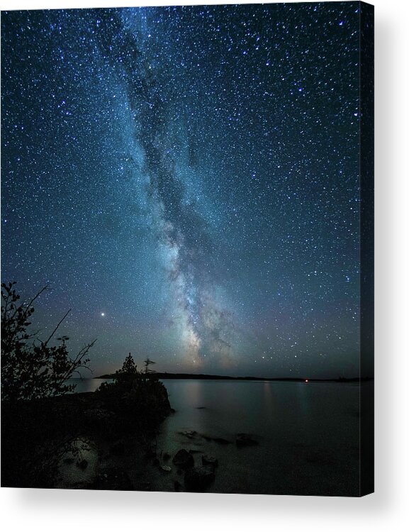  Acrylic Print featuring the photograph Milky Way as seem from Isle Royale National Park by Nick Noble
