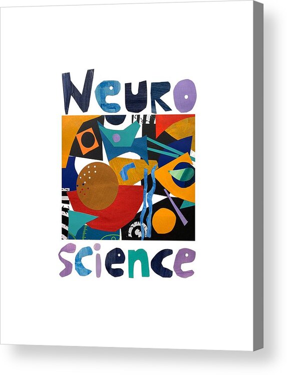 Neuroscience Acrylic Print featuring the mixed media Neuroscience by Elena Nosyreva