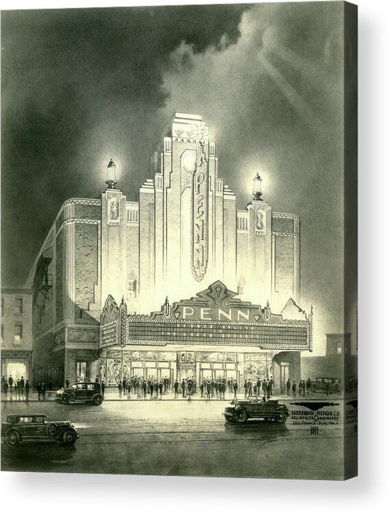  Acrylic Print featuring the photograph Penn Theatre by Mitchell Studios