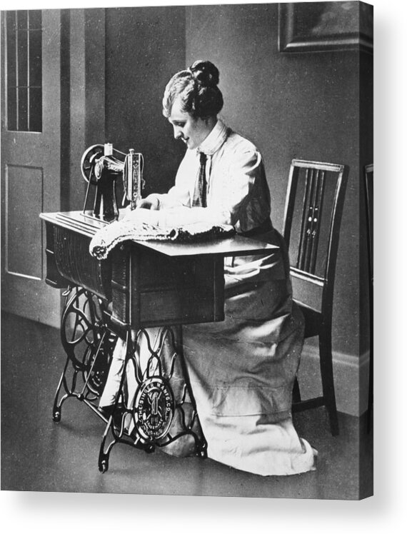 Invention Acrylic Print featuring the photograph Sewing Machine by Hulton Archive