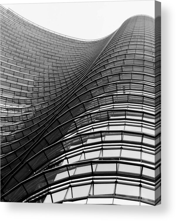 Architecture Acrylic Print featuring the photograph Space-time Curvature by Andrea Mele