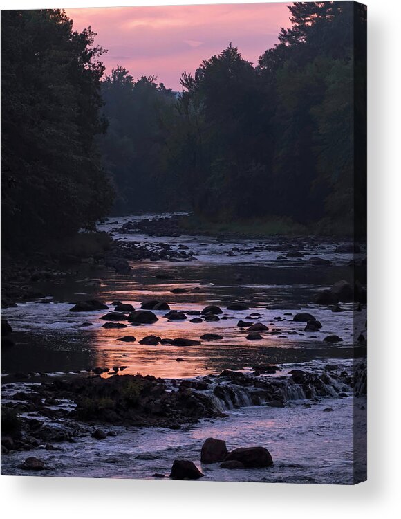River Acrylic Print featuring the photograph Twilight River by Jerry LoFaro