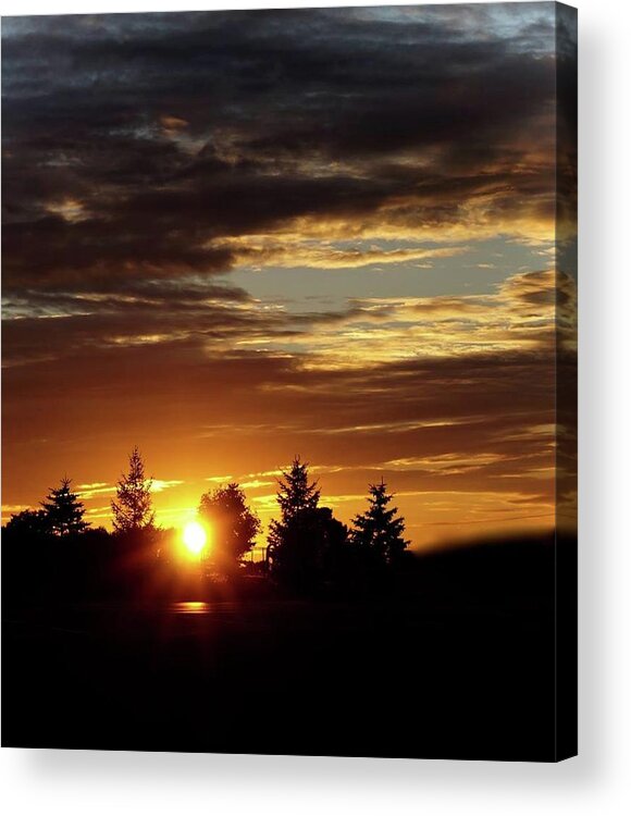 Sunset Acrylic Print featuring the photograph Upstate New York Sunset by Kathy Ozzard Chism