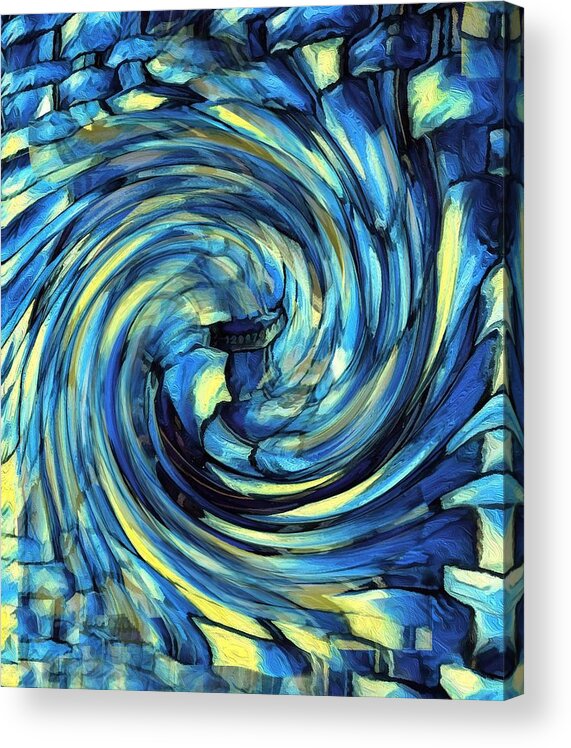 Swirl Acrylic Print featuring the mixed media 1208791052 by Eileen Backman