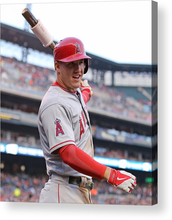 On-deck Circle Acrylic Print featuring the photograph Mike Trout by Leon Halip