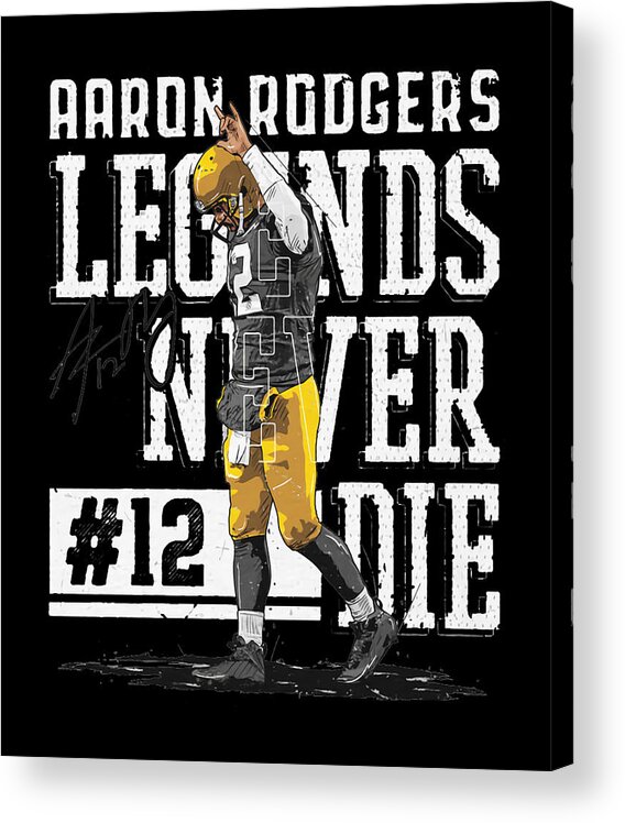 Football Acrylic Print featuring the digital art Aaron Rodgers Legend by Kelvin Kent