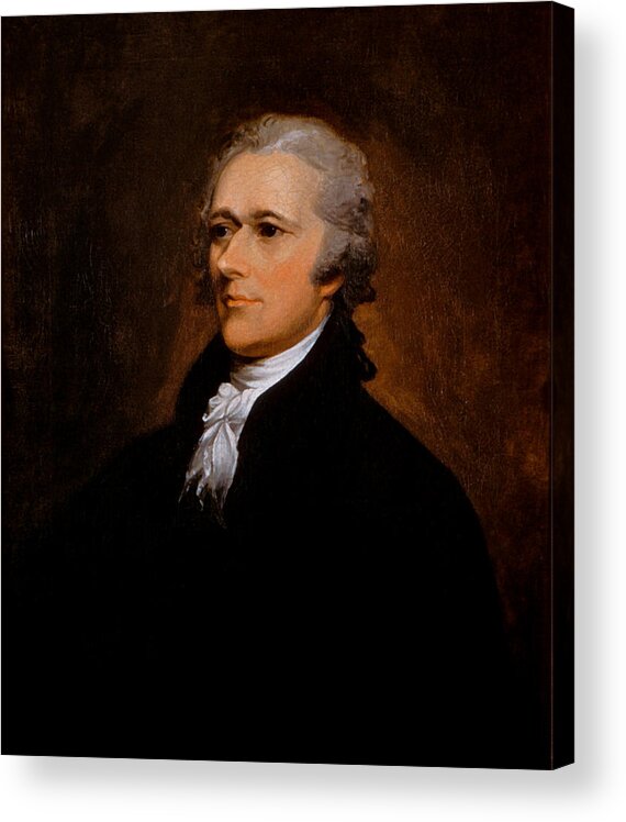 Alexander Hamilton Acrylic Print featuring the painting Alexander Hamilton by War Is Hell Store